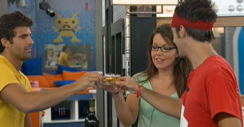 Shane Danielle and Dan toast on Big Brother 14