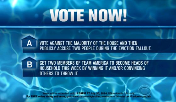 Big Brother 16 - Team America Mission Vote