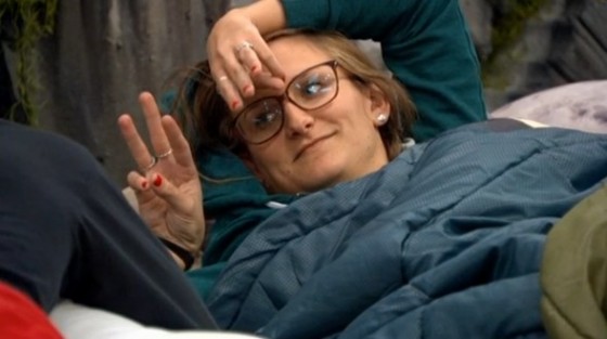 Christine counting the votes on Big Brother 16