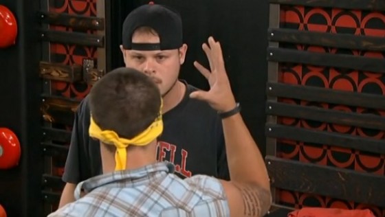 Caleb Reynolds retells the story to Derrick Levasseur on Big Brother