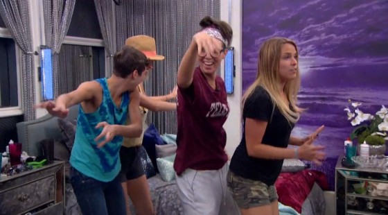 Houseguests joking around on BB17