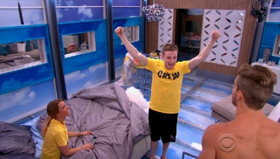 John McGuire celebrates after winning the Power of Veto competition - Source: CBS