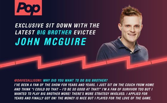 Big Brother 17 - John McGuire interview with Pop