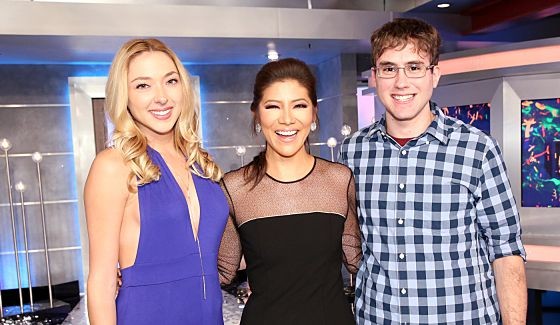 Liz Nolan with Julie Chen and Steve Moses at BB17 finale