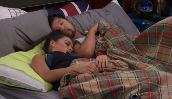 Natalie and James nap on Big Brother 18