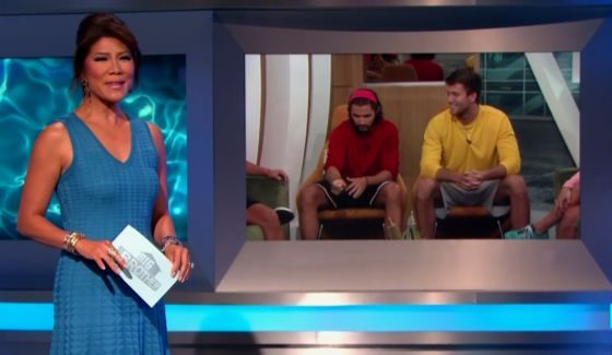 Julie Chen and the Week 9 nominees on BB18