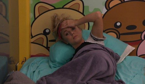 Nicole Franzel stressing on Big Brother 18