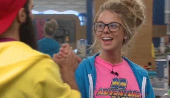 Nicole celebrates her win with Paul on BB18