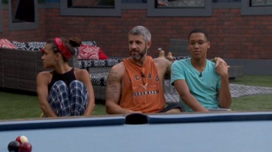 Houseguests together playing pool on BB19