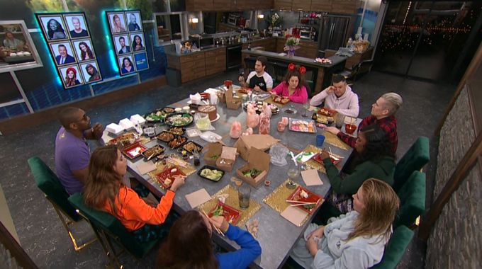 Houseguests celebrate on Celebrity Big Brother