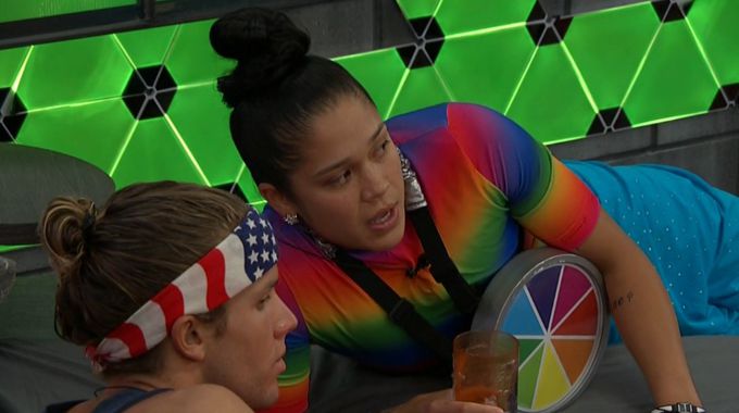 Tyler and Kaycee whispering on Big Brother 20