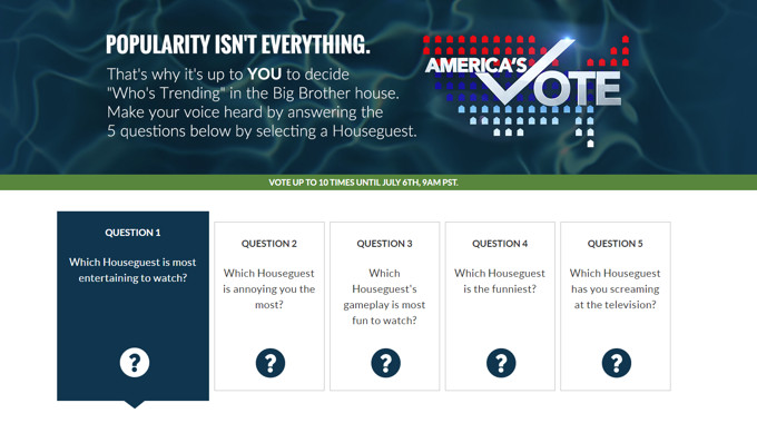 America's Vote for Trending HGs