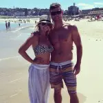 Jordan and Jeff on the beach in Australia