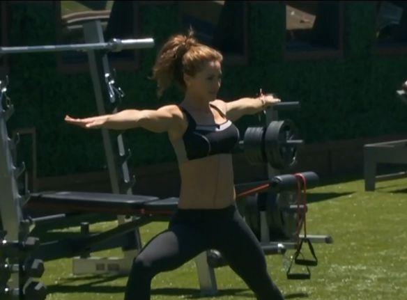 Elissa doing yoga