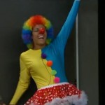 Candice as a clown 01