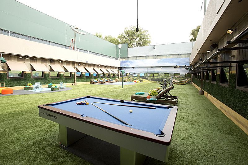 Backyard pool table