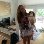 Amber shows off the Team Judd Bear Shirt