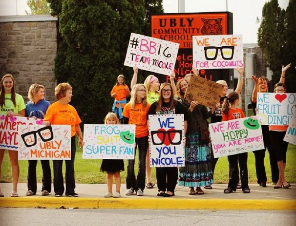 Nicole Franzel is welcomed home