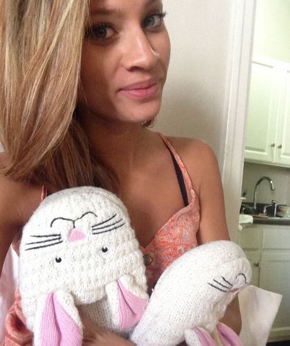 Amber Borzotra shows off her slippers