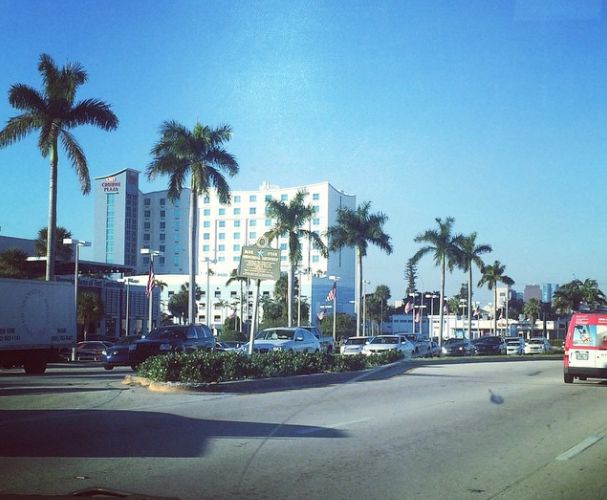 Derrick arrives in Florida