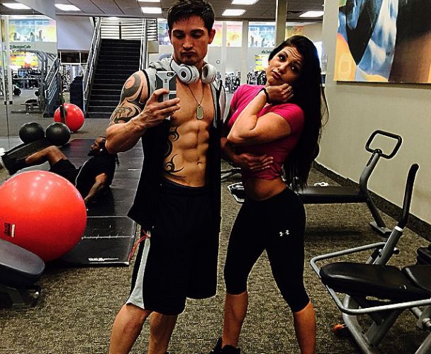 Caleb & his girlfriend at the gym