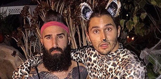 Paul Abrahamian and Victor Arroyo have fun for Halloween