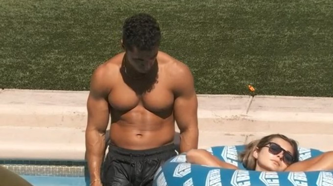 Joseph and Alyssa in the pool on Big Brother 24