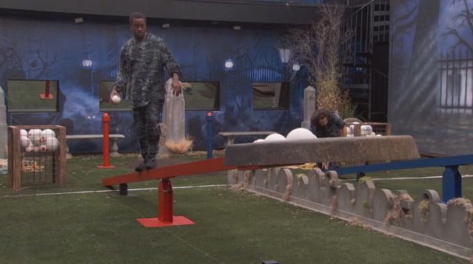 Jared Fields and Cameron Hardin compete on Big Brother - CBS