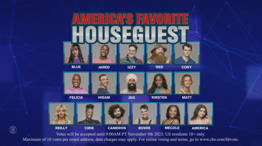 Come votare per l’HouseGuest preferito d’America [POLL] – Rete del Grande Fratello