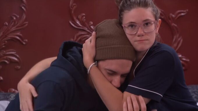 Kelley comforts Vince on Big Brother 27 - CBS