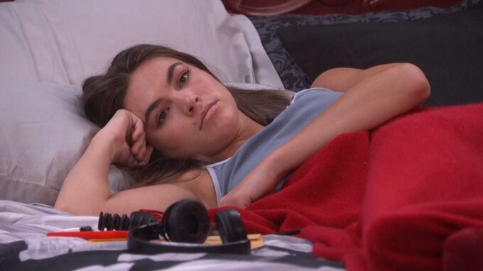 Lauren relaxes in the HOH room - Source: BBLF